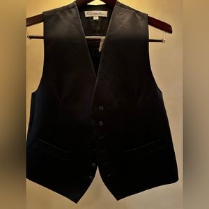 Men’s black tuxedo vest